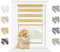 MARDOM Doppelrollo - Rollos für Fenster Ohne Bohren - Duo Rollo Tag und Nacht - Rollo Ohne Bohren - Doppelrollo Klemmfix, Fensterrollo Innen (Gelb, 45x140 cm (Stoffbreite: 41)