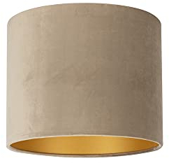 Uniqq Lampenschirm Velours taupe Ø 30 cm - 20 cm hoch