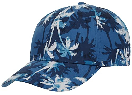 Lipodo Palms Holiday Cap Damen/Herren One Size 55-60 cm - Basecap mit Klettverschluss - Baseballcap aus Baumwolle - Frühjahr/Sommer blau One Size