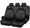 KKnoon 9 Pieces Car Seat Cover PU Leather Seat Protector Full Set Automobile Interior Accessories for Car SUV Vehicle