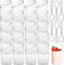 YancLife 50 Packs Reusable Dessert Cups, 75ml Clear Plastic Parfait Cups with Spoons, Small Cup Serving Dessert Bowl for Wedding, Birthday Parties Cheesecake Candy Desserts Party Supplies