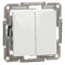 Schneider Electric Asfora Doppeltaster, Doppelwechselschalter, Unterputz, 10A, 250V AC, Stecklemmen, weiss, Artikelnummer EPH1170121D