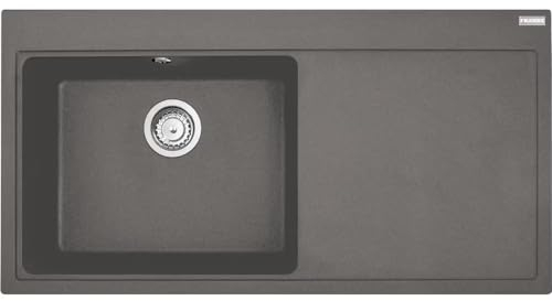 Kitchen Sink Made of Granite (Fragranite) with a Single Bowl from Franke Mythos MTG 611-100 - Stone Grey - Left - 114.0675.937