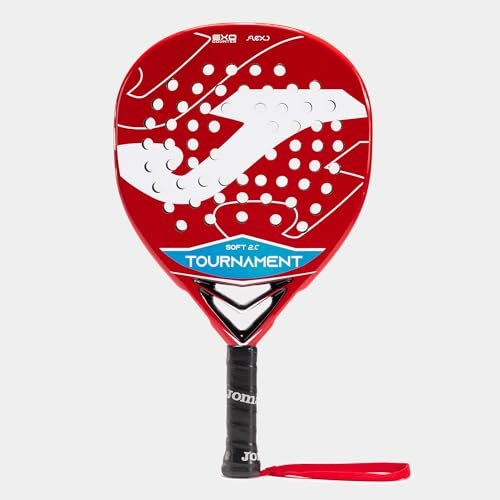 Joma Pádel Pala Tournament Soft, Rojo Blanco