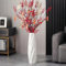 JIDOFUE Grand Vase en céramique Blanche 45 cm, Vase décoratif Moderne pour Salon, Chambre,Mariage,Bureau, Herbe de Pampa, décoration intérieure, Style Minimaliste