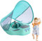 Fenayuu Bouée de Piscine pour bébé - UPF 50+ - avec Toit Pare-Soleil Amovible - Entraîneur de Natation sûr pour Les à partir de 3 à 36 Mois
