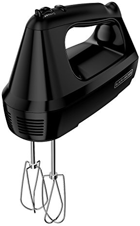 6-Speed Easy Storage Hand Mixer with 5 Attachments & Storage Case, Black