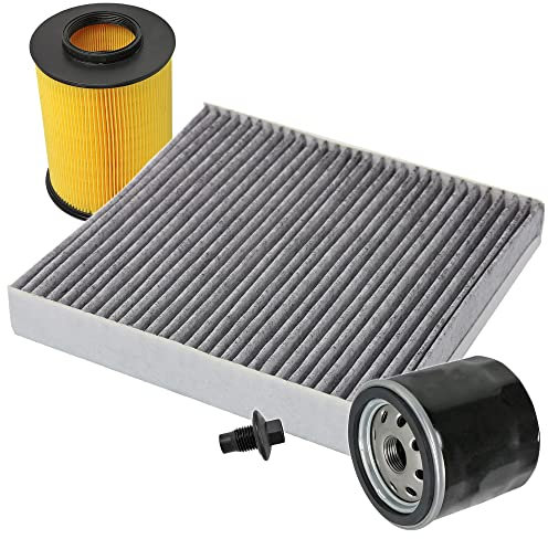 Inspektionspaket SET A 1x Ölfilter 1x Luftfilter 1x Innenraumfilter (Pollenfilter) mit Aktivkohle 1x Ölablass-Schraube 1x Dichtring für Ölablass-Schraube