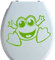 TREND DESIGN - Aufkleber für WC Toiletten Deckel ***little frog - kleiner Frosch*** (Größen und Farbauswahl)