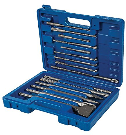 Silverline Tools 196570 - Juego De Brocas Sds Plus Y Cinceles, 15 Pzas