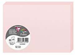 Clairefontaine 2355C Packung mit 25 Doppelkarten Pollen, 210g, in Format C6, 110 x 155mm, rosa
