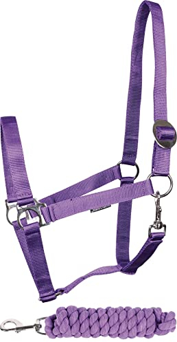 Harry's Horse Halfterset Initial, Farbe:Violet, Größe:cob
