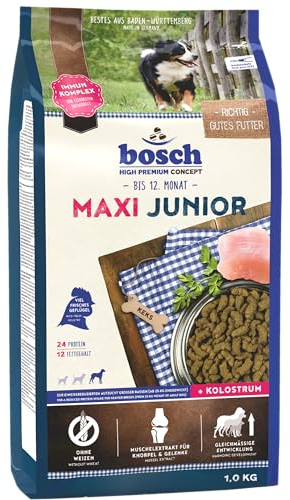 bosch HPC Maxi Junior | Hundetrockenfutter zur Aufzucht großer Rassen (ab 25 kg Endgewicht) | 1 x 1 kg
