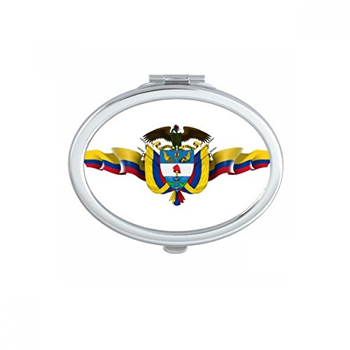 DIYthinker Peru-Flagge National Emblem Oval Compact Make-up Taschenspiegel Tragbare Nette Kleine Hand Spiegel Geschenk Mehrfarbig
