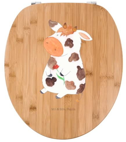 Mr. & Mrs. Panda Motiv WC Sitz Kuh - Geschenk, Toilettendeckel, WC-Sitz, Toilette, Träume, Klobrille, Bauernhof, Klodeckel, Landwirtin, Landwirt,