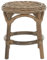 Korb-Outlet Hocker aus natürlichem Rattan/Rattanhocker Rund/Beistell-Hocker/Schemel (Natur Grau)