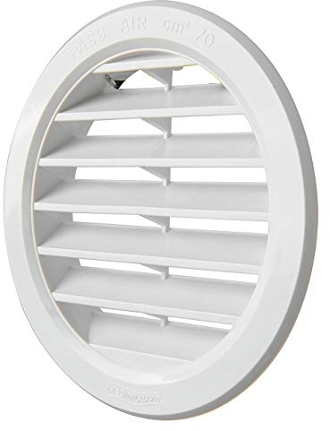 La Ventilazione T10B-Y Rejilla de ventilación, Color Blanco, ø 120 mm