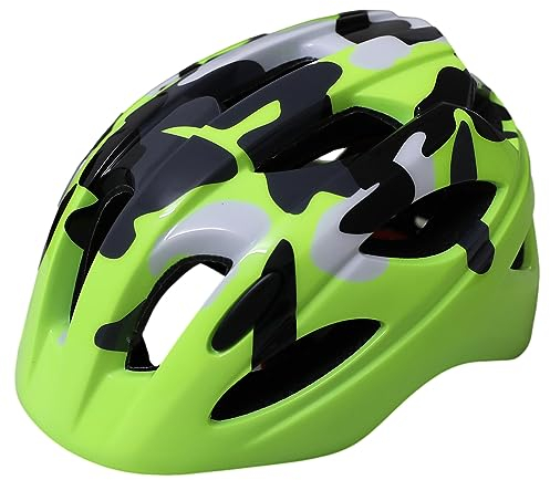 ANUFER Casco da Bici per Bambini 7-15 Anni Leggero Regolabile All'aperto Sport Protettivo Copricapo SN602C022 Verde Fluorescente