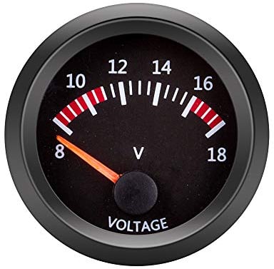 ETOPARS 52mm Automotor Kfz Zeiger Spannungsanzeige Volt Messgerät Kit Weiß Lichtanzeige Zeigeranzeige
