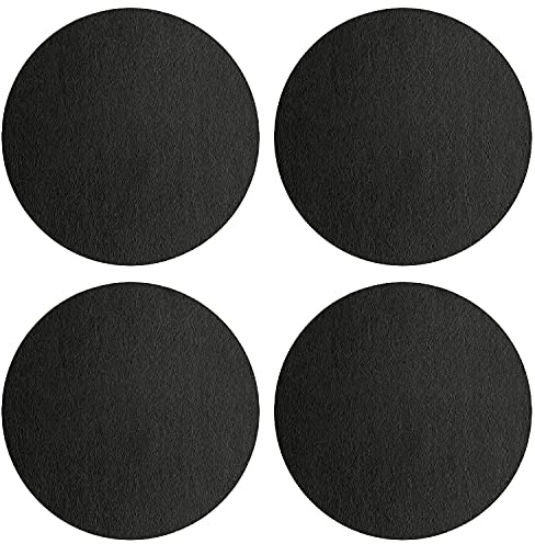ASA Selection 7855420 Lederoptik Tischset, Ø 38 cm, Polychlorid, schwarz (4 Stück)
