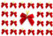 24 Stück Satinschleifen Weihnachtsbaum 6 cm Satin mit Befestigungs-Clip(Satin Rot)