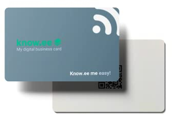 KNOW.EE Digitale Visitenkarte | NFC Smart Networking Karte + QR-Code | Tippen zum Teilen | Kompatibel mit iOS & Android