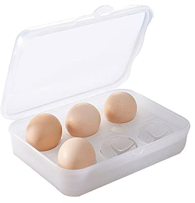 6 Gitter Eierbehälter, Eierbehälter für Kühlschrank, Eierbox, Eier Aufbewahrung, Eier Aufbewahrung für Multi in Kühlschrank Outdoor Picknick Camping