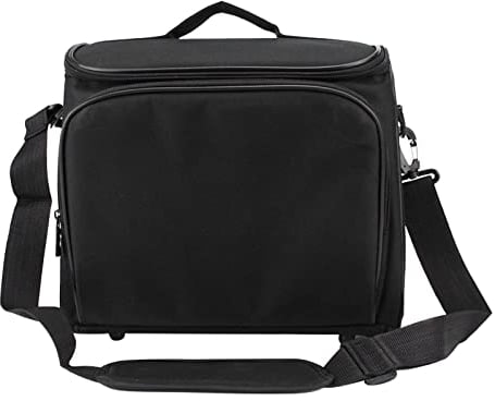 Laluky Custodia per videoproiettore, borsa da trasporto per proiettore, chiusura a cerniera, organizer con tracolla, resistente agli urti, borsa da viaggio per proiettore, Come da immagine, M,