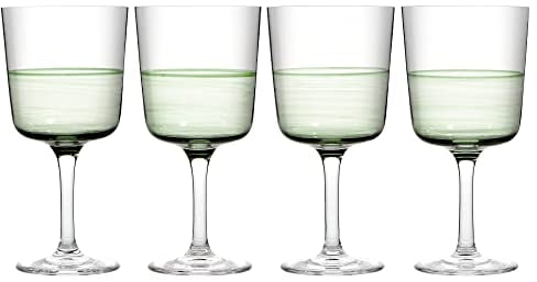 Royal Doulton Lot de 4 verres à vin vert 1815