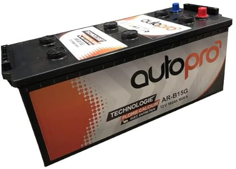 Autopro - Batterie AUTOPRO 1er prix AR-B15G 180AH 1000 AMPS 513x223x223 +G