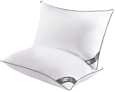 BedStory Kopfkissen, 50 x 70 cm, 2 Stück, milbendicht, schweißabweisend, hypoallergen, Füllung: 100% Polyesterfaser, ultrabequemer und weicher Komfort und hervorragende Unterstützung