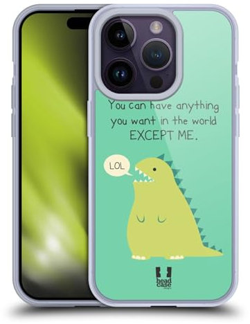 Head Case Designs Dino Extinto Pequeña Dosis de Disparates Y Aleatoriedad Caso de Gel Suave Compatible con Apple iPhone 14 Pro