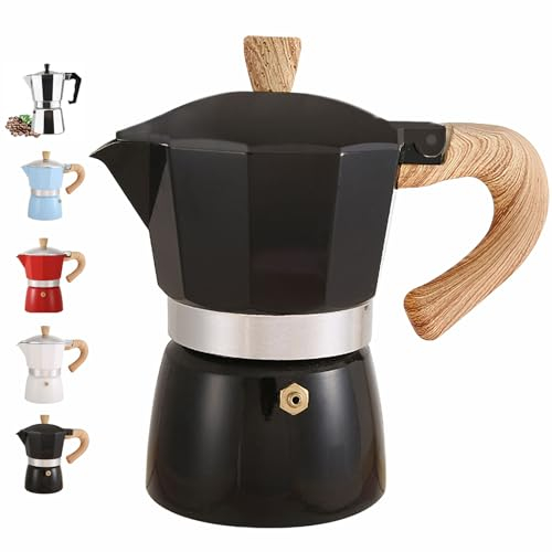 DITOSH 3 Cup Aluminum Espresso Stovetop Moka Pot Express Coffee Maker Percolator Italian Classic Mocha Coffee Machine for Italian and Cuban Cafe Brewing for Home & Camping 150ml 5oz