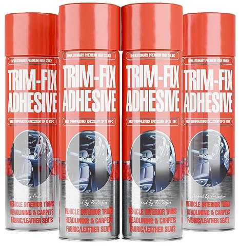 4 Pack Trim Fix 500ml High Temperature Adhesive Glue Spray for Van Lining Carpet (4)