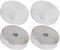 QUARKZMAN 40mm Aluminium Scheibe x 4Stk Kreisrunde Scheiben Hardware für Halterung Glastisch oder Stuhl [Silberton M8 Gewinde]