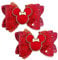 Minnie Mouse Red Glitter Hair Bows, Clips, Grips Accessory Cute Girls Slides Mickey Embellishment 9.5cm x 6cm Handmade 2pcs