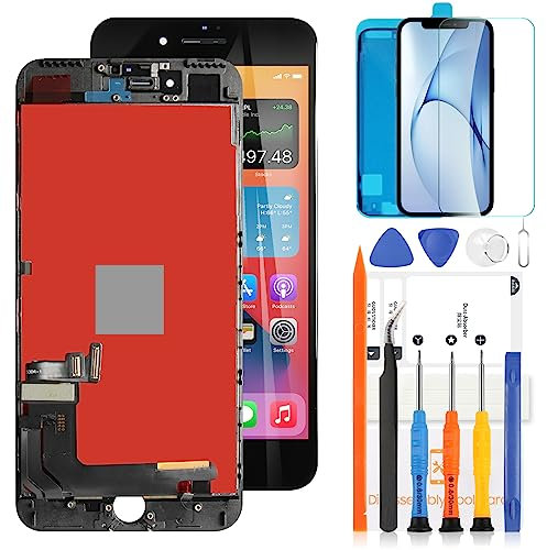 LADYSON LCD Display für iPhone 7 Plus 5,5 Zoll Display für iPhone 7 Plus LCD Display 3D Touch Screen Ersatz Assembly A1661 A1784 A1785 Digitalisierer mit Werkzeugen (nicht für iPhone 7, Schwarz)