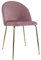 Marvin Sedia in Velluto e Oro Oslo da Sala Pranzo Con Gambe Metallo Dorate Seduta Imbottita Sedie Poltroncine Di Design Per Salotto Soggiorno Moderne (Rosa, 1)