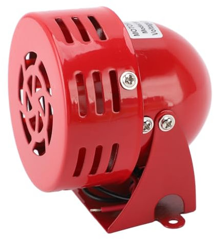Sirena con Campanello d'allarme, Ventola Ottimizzata, 110 Decibel, Potente Sirena con Cicalino per Motore per Ranch e Case (24V)