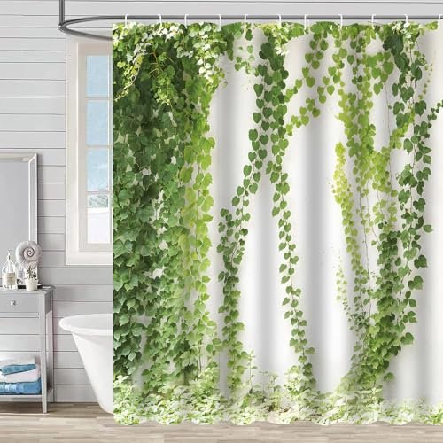 FAIRYGATE Bathroom Curtains Shower Curtain View from Summer Season in Garden Image Cloth Fabric Bathroom Decor Set with Hooks B9620