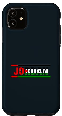 Hülle für iPhone 11 Jordanische Flagge Schriftzug It is in my DNA Geschenk für Jordanier