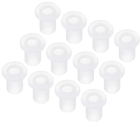 QUARKZMAN 20 Stück Gummitüllen, 6mm Dia x 4mm ID x 9,5mm H Kabeltüllen T-förmige Gummimuffe Rund Durchgangstülle für Kabeldurchführung Kabeltüllen Kabeln Elektrischer Leiter, Transparent