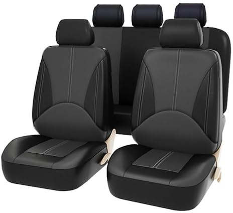 FGYLS Auto Sitzbezüge für FIAT Punto I II Type 188 176 Ulysse II Type 179 5 Seats,Bequeme und Atmungsaktive Autositzbezüge aus Waschbarem Stoff Vordersitze und Rücksitze sitzbezüge,BlackGrey