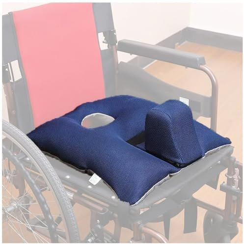 HUTRADE Antidekubitus Sitzkissen Für Rollstuhl Mit Löchern, Anti-Schlupfkeil-Sitzkissen Positionierung, Druckentlastung Und Sturzprävention Für ältere Menschen, Behinderte
