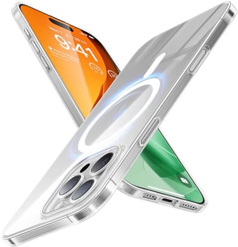 TORRAS Ultra Dünn für iPhone 16 Pro Hülle für MagSafe [Nr. 1 Magnetkraft] Handyhülle iPhone 16 Pro Stoßfest Kratzfest & Samtiger Griff Slim Hülle iPhone 16 Pro Case Transparent