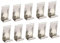 NULYLU 50 Stück Zubehör für Fotorahmen Posteraufhänger Fotorahmenhaken Plakatrahmen wall hooks bilderrahmen clips Haken zum Aufhängen von Bilderrahmen Fotorahmen-Clip Eisen Silver