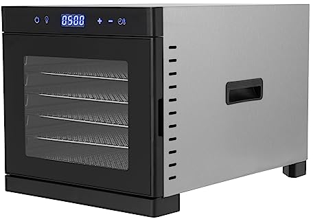 Dörrautomat Lebensmittel-Dehydrator 700W – für vollmundige Snacks und gesunde Ernährung. Mit runden Ecken, klarsichtigem Fenster und praktischem Zubehör. Ideal für Obst, Gemüse, Fleisch und mehr!