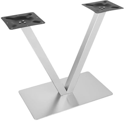 Kozivmo Edelstahl Tischfuß, 70cm Tischbein Möbelfuß, V Untergestell Tischfuß Bistrotisch, Tischbeine für Couchtisch Sitzbank