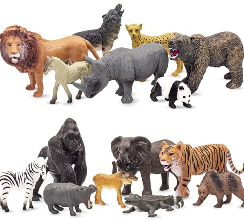 Celestia 15 Stück Waldtiere Figuren Spielzeug, Tiere Set, Waldtiere Geburtstag Deko, für Wald-Themen-Kuchenaufsätze, Kuchen Topper Cupcake Toppers, Mini Figuren Wald Tiere Figuren Miniatur