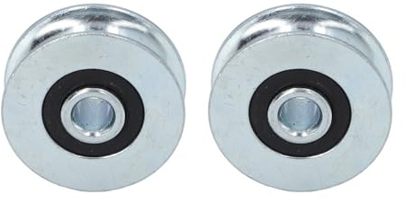 Miskall 2 Riemenscheiben 40 mm OD -Mittellochdurchmesser, Riemenscheibe aus legiertem Stahl mit tiefem U-Rillen-Kugellager, 8 mm Mittellochdurchmesser, Riemenscheibe aus legiertem